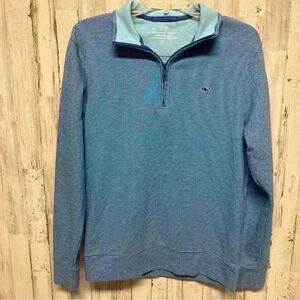 Vineyard Vines Performance 1/4 Zip Men's S Blue Pullover Stretch Preppy Casual